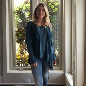 Blue long sleeve top